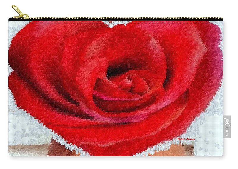 Heart Zip Pouch featuring the digital art Valentines Pinup by Rafael Salazar