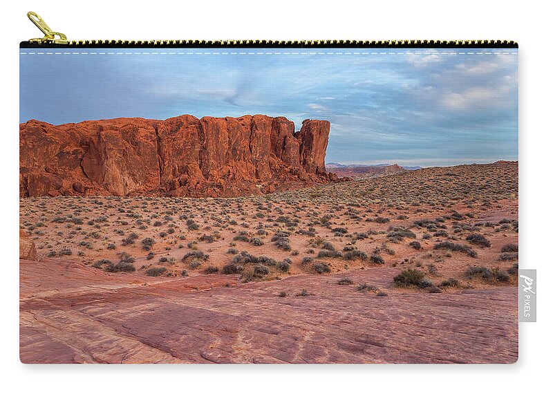 Valley Of Fire State Park Zip Pouch featuring the photograph Valley Of Fire Land by Jonathan Nguyen