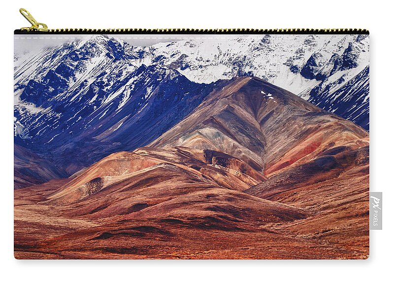 #jefffolger Zip Pouch featuring the photograph Valley ridge into snow by Jeff Folger