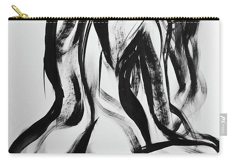 Beautiful Zip Pouch featuring the painting Valleys and Hills by Jarko Aka Lui Grande