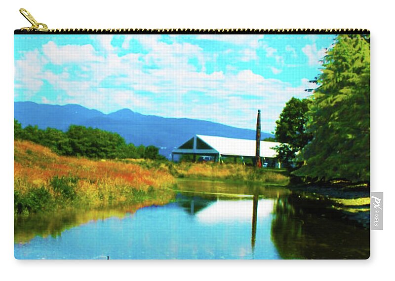 Mountains Zip Pouch featuring the photograph Vancouver Mountain Pond by Rod Whyte