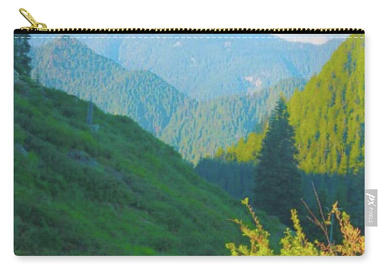 Canada Zip Pouch featuring the photograph Vancouver Mountains by Rod Whyte