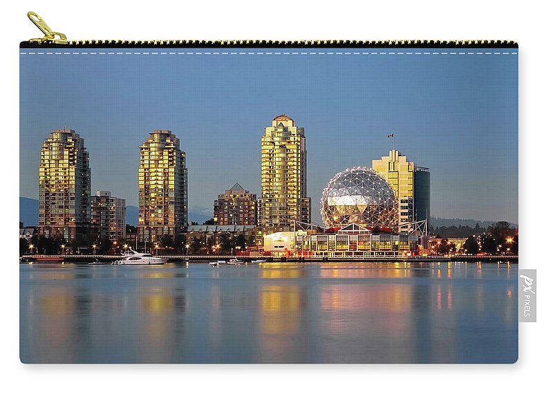 Alex Lyubar Zip Pouch featuring the pyrography Vancouver Science World museum by Alex Lyubar