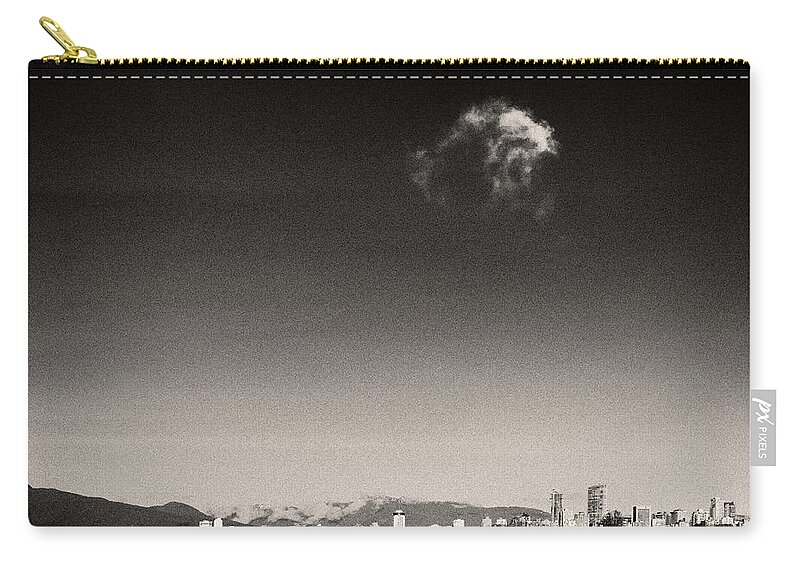 English Bay Zip Pouch featuring the photograph Vancouver skyline with cloud by Peter V Quenter