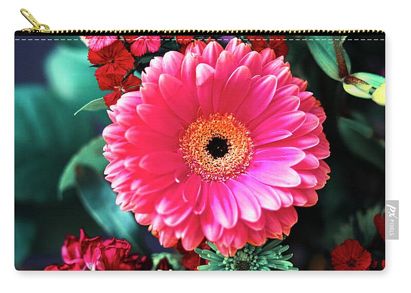 Mariola Zip Pouch featuring the photograph Vanity Flower by Mariola Bitner