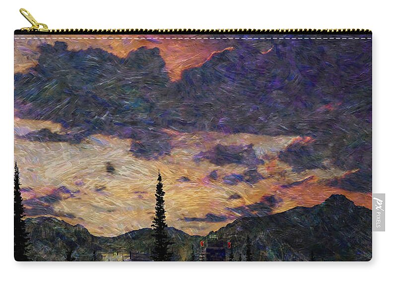 Landscape Zip Pouch featuring the photograph Vantage Points by Ed Hall