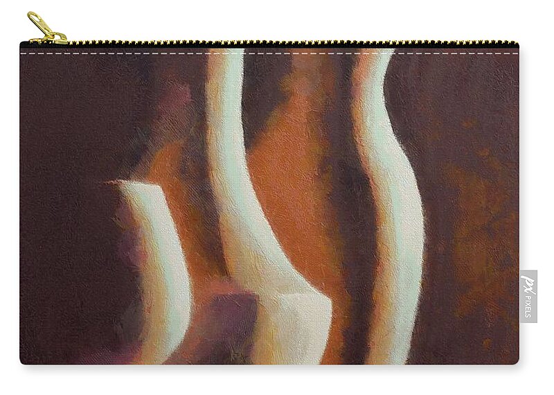 Vases Zip Pouch featuring the painting Vases by Dragica Micki Fortuna