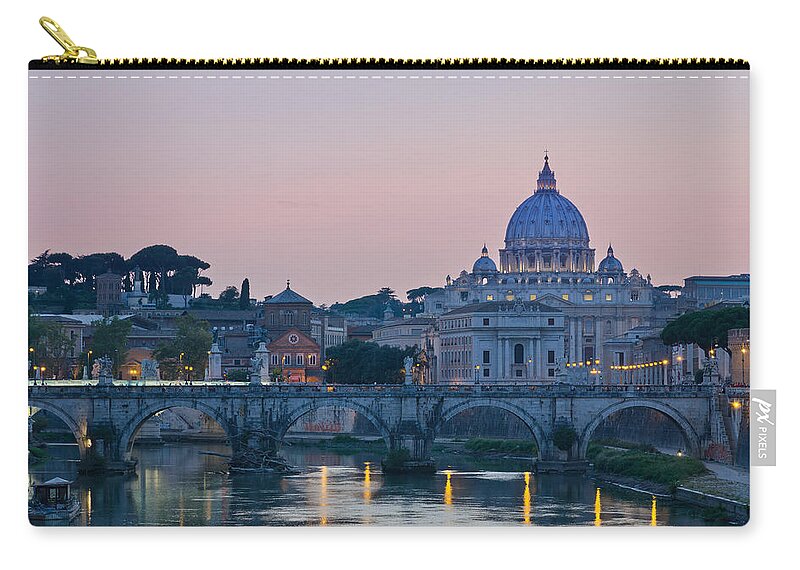 Vatican Zip Pouch featuring the photograph Vatican City at Sunset by Pablo Lopez