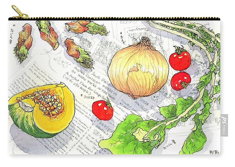  Zip Pouch featuring the photograph Vegetables by Junko Nishimura