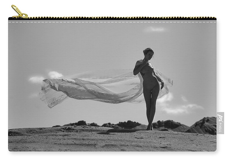 Russian Artists New Wave Zip Pouch featuring the photograph Veiled With Sun and Wind by Vitaly Vakhrushev