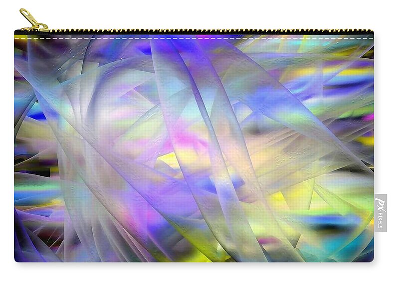 Vales Zip Pouch featuring the digital art Veils of Color by Greg Moores