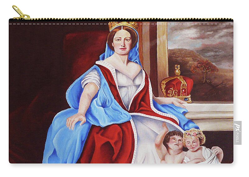 Virgin Mary Zip Pouch featuring the painting Venerated Virgin by Vic Ritchey