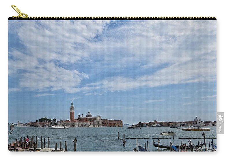 Venice Zip Pouch featuring the photograph Venetian Bridge view by Diana Rajala