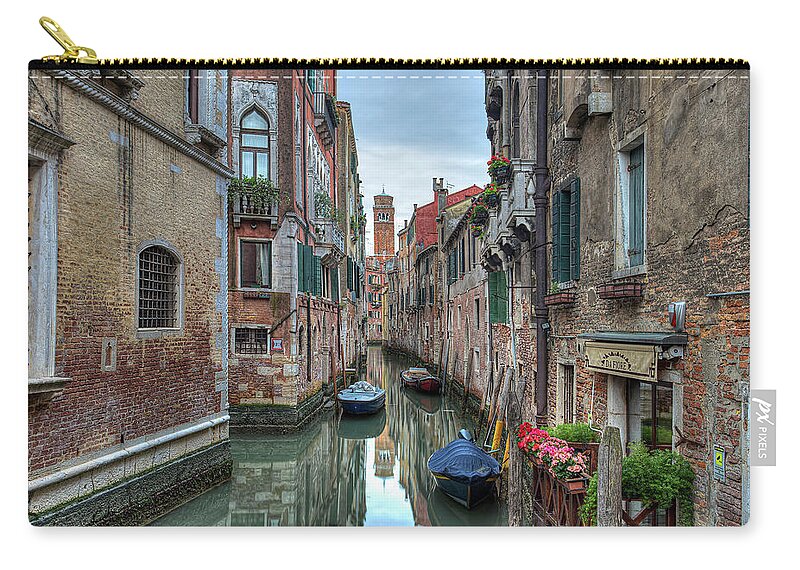 Venice Zip Pouch featuring the photograph Venetian Morning by Peter Kennett