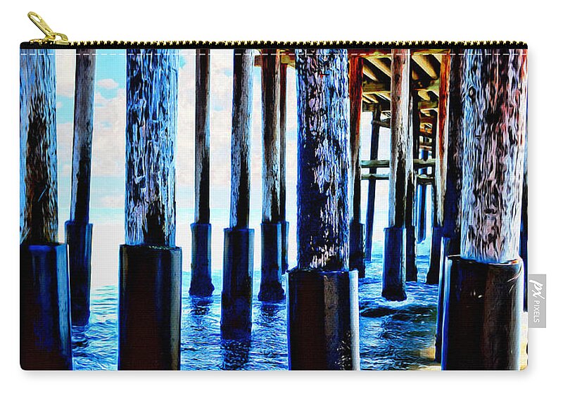 Ventura Pier Zip Pouch featuring the photograph Ventura Pier - California Coast by Glenn McCarthy Art and Photography