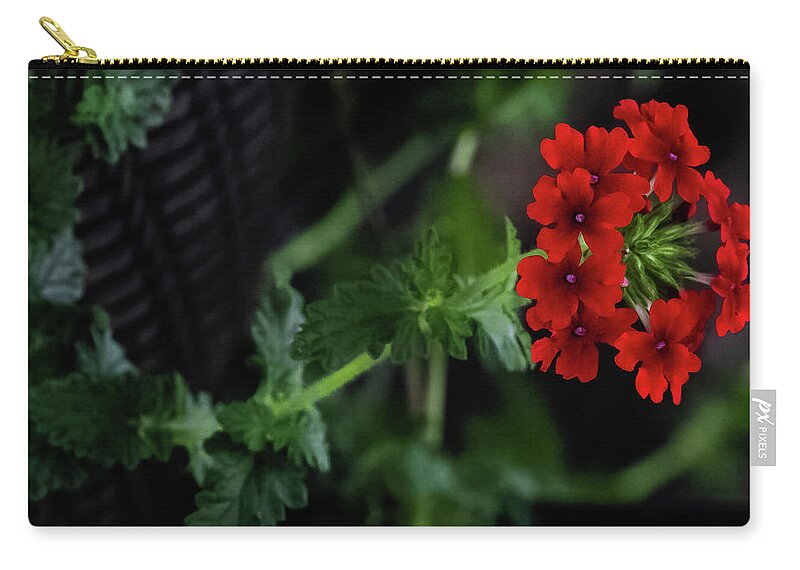 Flower Zip Pouch featuring the digital art Verbena peruviana by Ed Stines