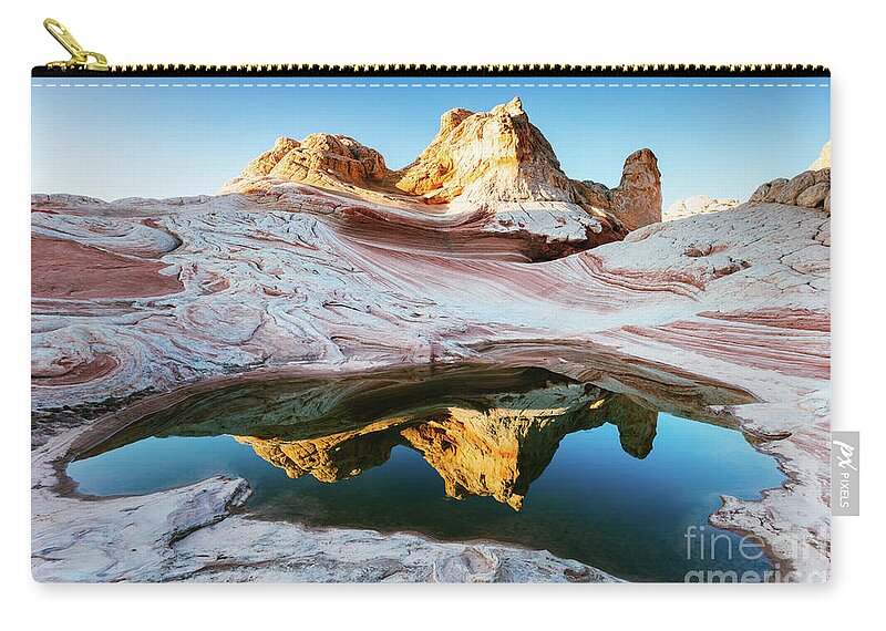 Landscape Zip Pouch featuring the photograph Vermillion cliffs at sunrise, Utah, USA by Matteo Colombo