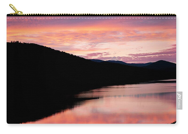 Summer Zip Pouch featuring the photograph Vermont Pastel Sunset by Alan L Graham
