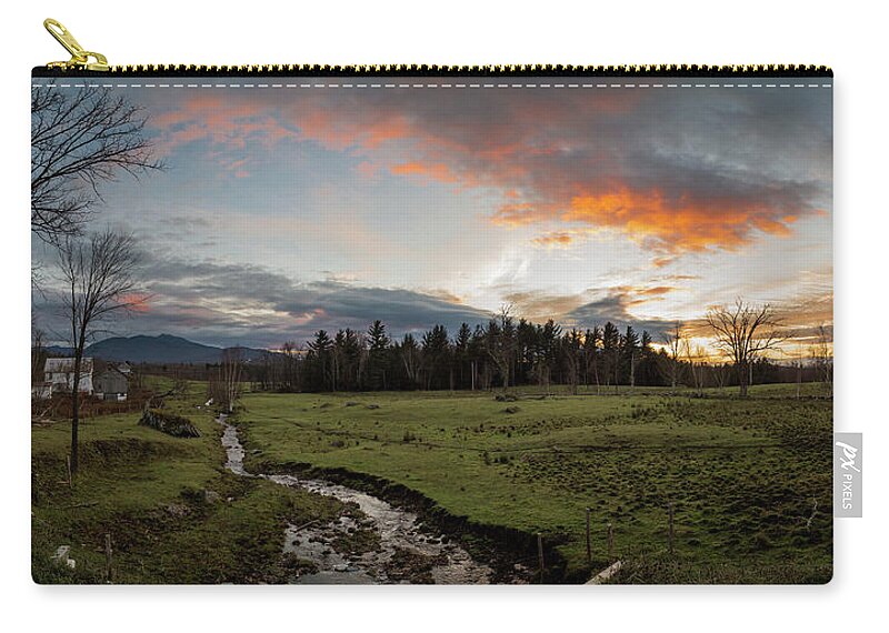 Vermont Zip Pouch featuring the photograph Vermont Sunset by Natalie Rotman Cote