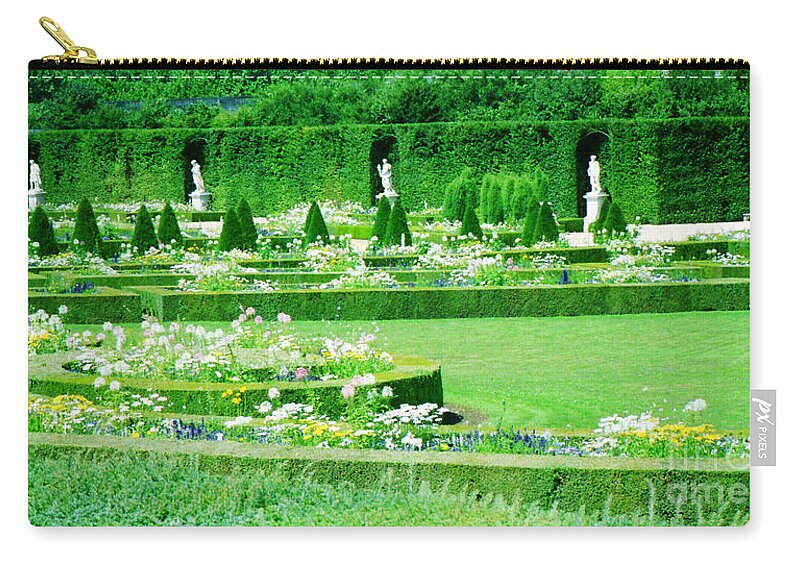 Landscape Zip Pouch featuring the photograph Versailles Pathways by Donna L Munro