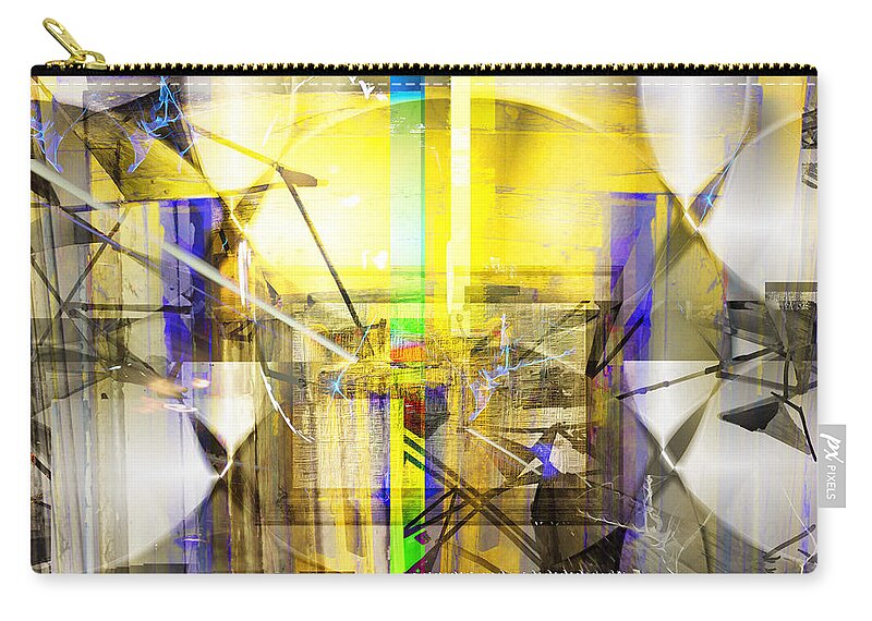 Abstract Zip Pouch featuring the digital art Vibrational Energy by Art Di