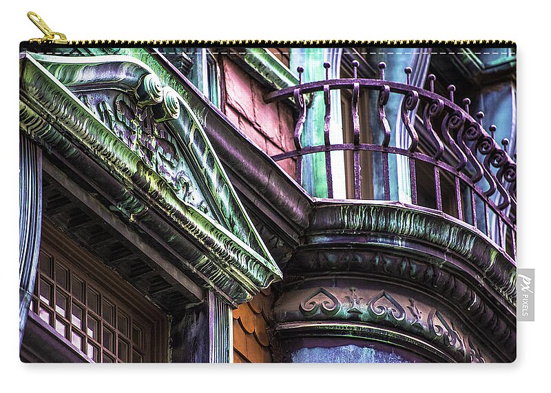  Zip Pouch featuring the photograph Victorian on Rush v2 by Raymond Kunst