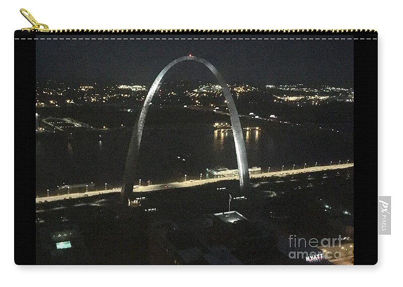 St. Louis Arch Zip Pouch featuring the photograph View from Higher Up by Barbara Plattenburg