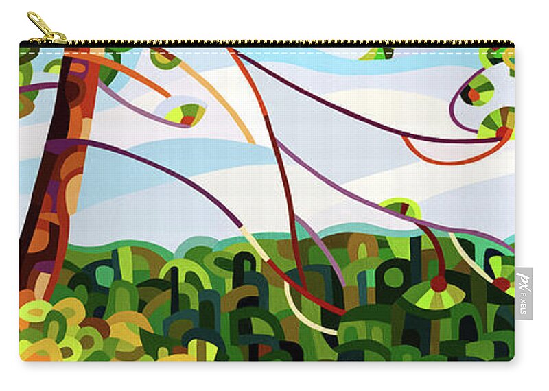  Carry-all Pouch featuring the painting View From Mazengah - crop by Mandy Budan