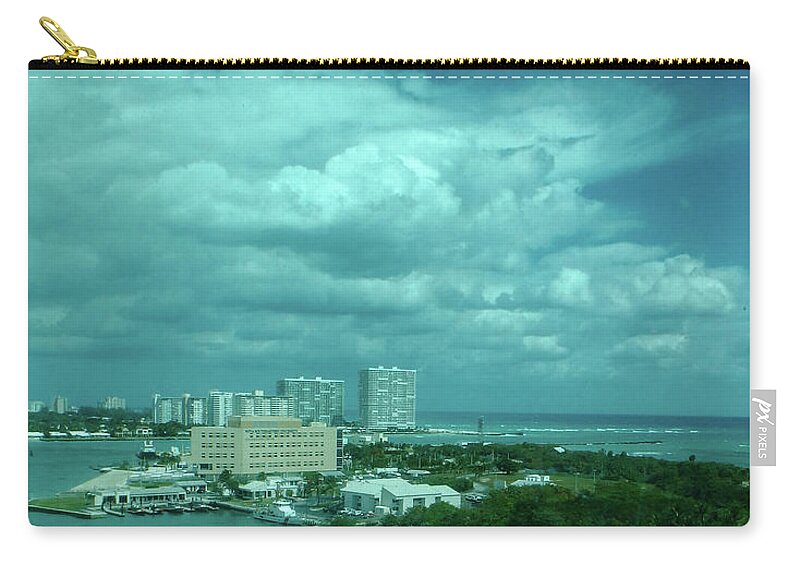 Port Zip Pouch featuring the photograph View from Port Everglades by Judy Hall-Folde