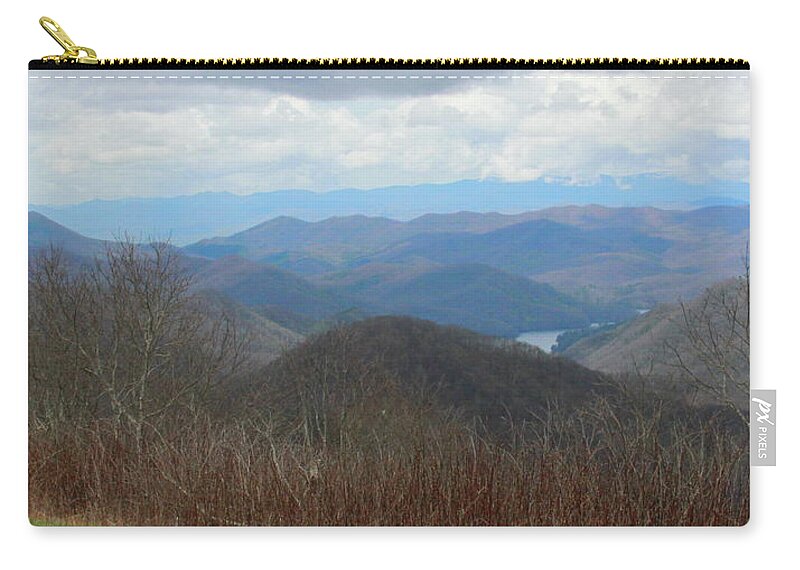 Nantahala National Forest Zip Pouch featuring the photograph View From Silers Bald 2015c by Cathy Lindsey