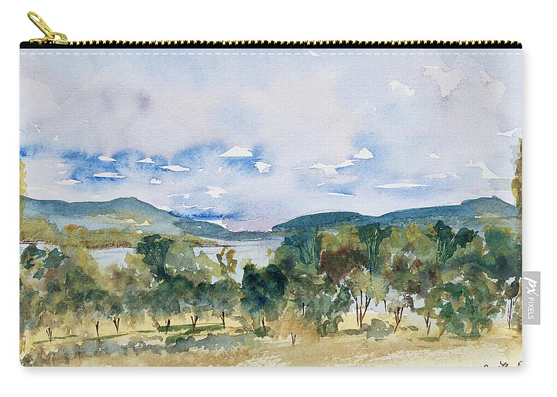 Australia Zip Pouch featuring the painting View of D'Entrecasteaux Channel from Birchs Bay, Tasmania by Dorothy Darden