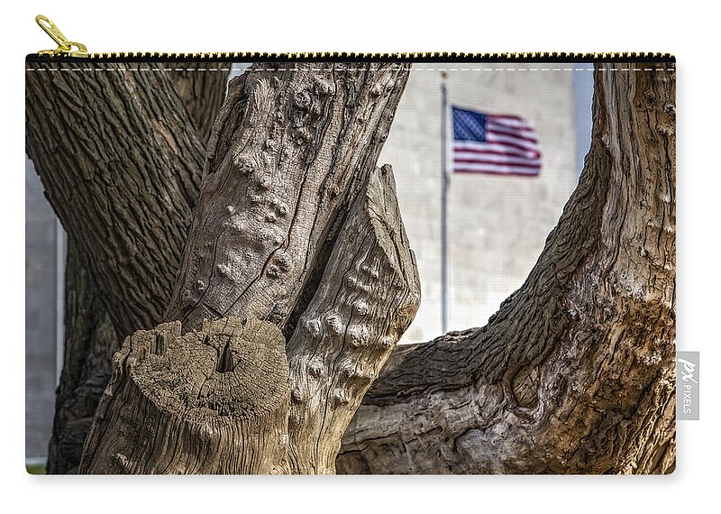 Washinton Monument Zip Pouch featuring the photograph View To The Washington Monument by Susan Candelario