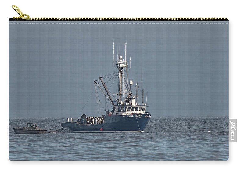 Viking Fisher Zip Pouch featuring the photograph Viking Fisher 1 by Randy Hall