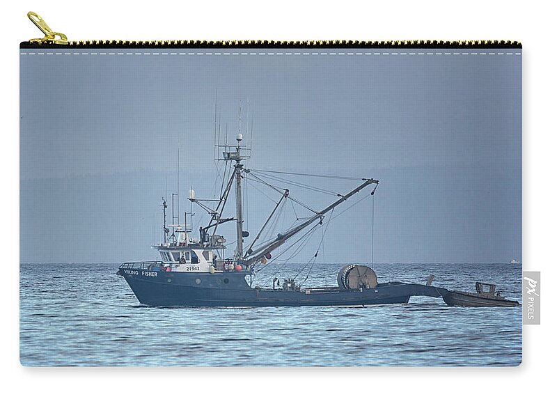 Viking Fisher Zip Pouch featuring the photograph Viking Fisher 3 by Randy Hall