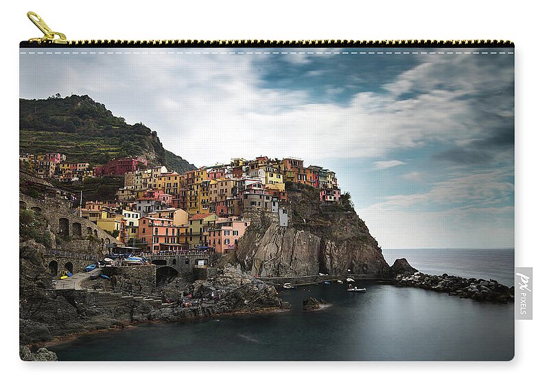 Michalakis Ppalis Carry-all Pouch featuring the photograph Village of Manarola CinqueTerre, Liguria, Italy by Michalakis Ppalis