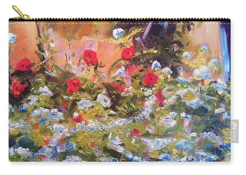  Carry-all Pouch featuring the painting Villefranche Blossums by Josef Kelly