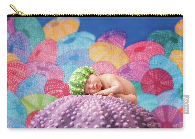 Under The Sea Zip Pouch featuring the photograph Vince as a Sea Urchin by Anne Geddes