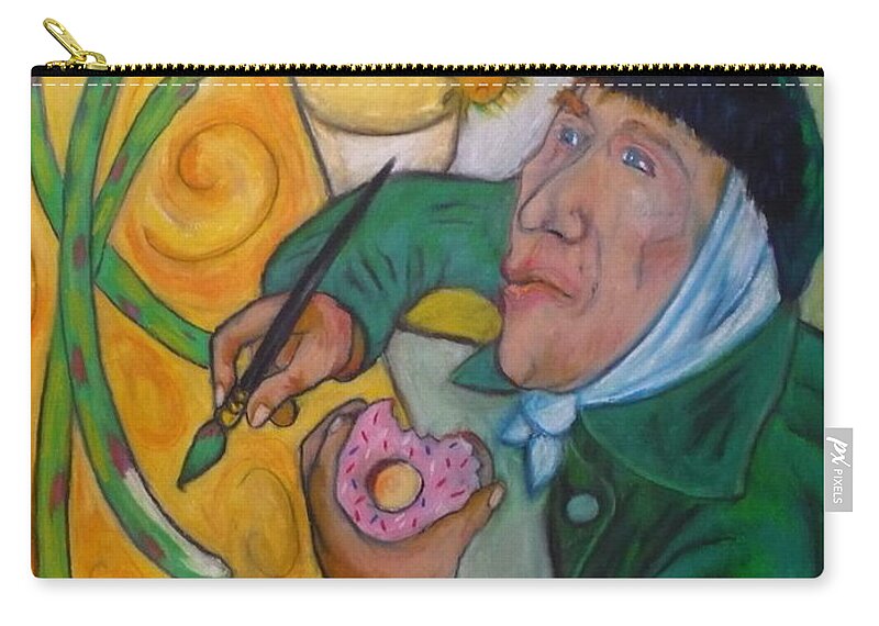 Crayon Zip Pouch featuring the painting Vincent and the Asparagus by Todd Peterson
