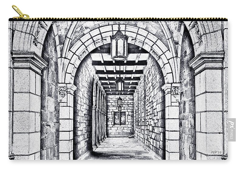 Architecture Carry-all Pouch featuring the photograph Vintage Archway Passage by Phil Perkins
