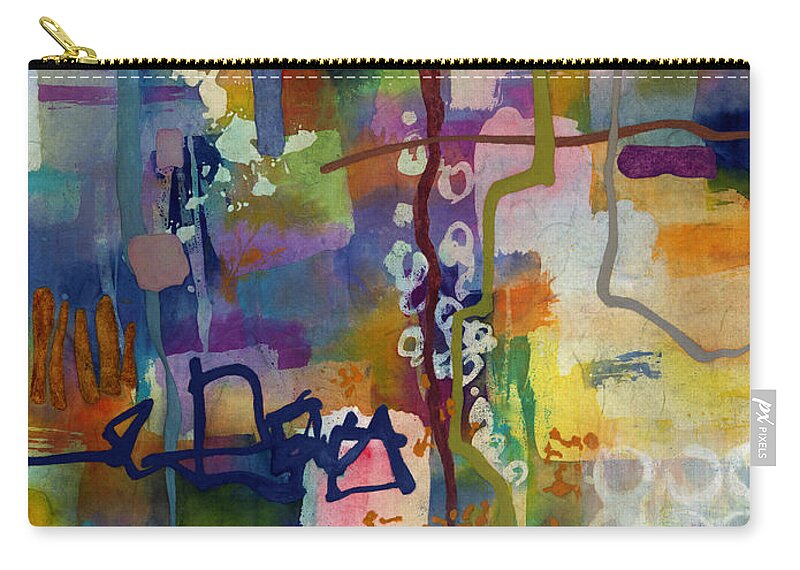 Abstract Zip Pouch featuring the painting Vintage Atelier 2 by Hailey E Herrera