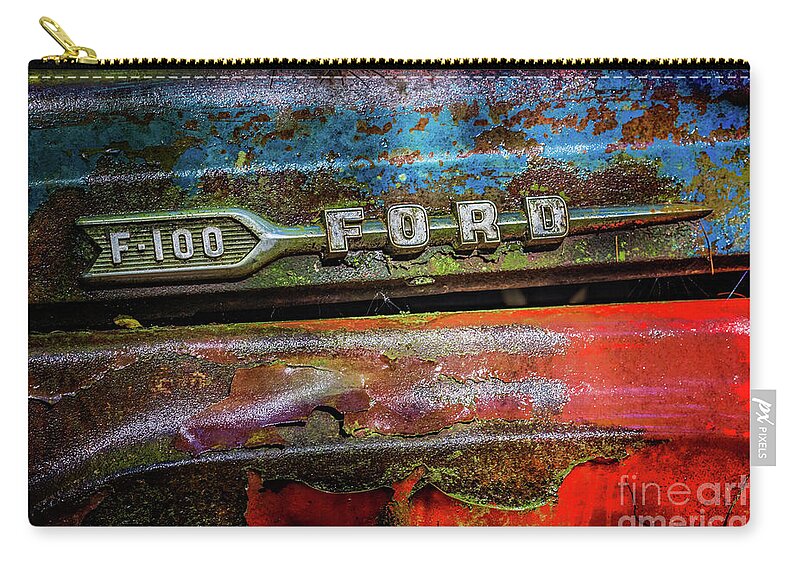 Vintage Ford F100 Carry-all Pouch featuring the photograph Vintage Ford F100 by Doug Sturgess