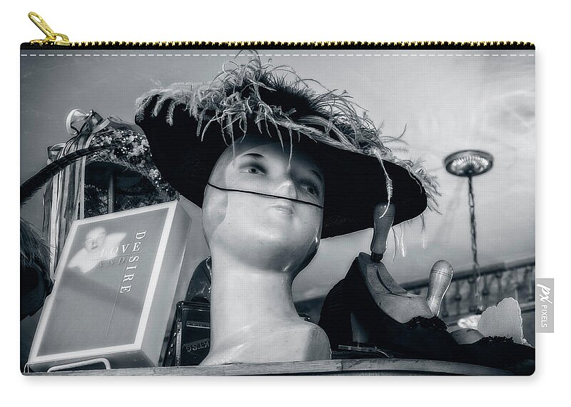 Vintage Hat Zip Pouch featuring the photograph Vintage Hat Display by Sandra Selle Rodriguez
