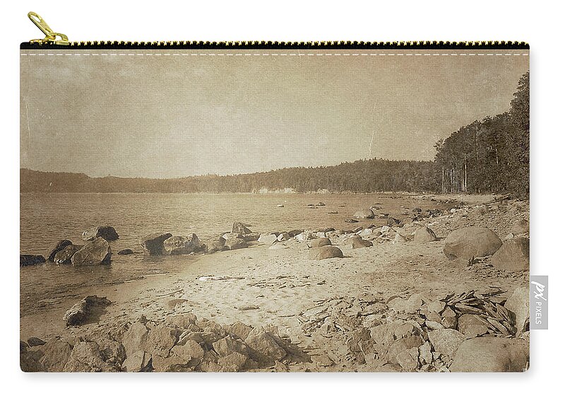 Michigan Carry-all Pouch featuring the photograph Vintage Lake Superior by Phil Perkins