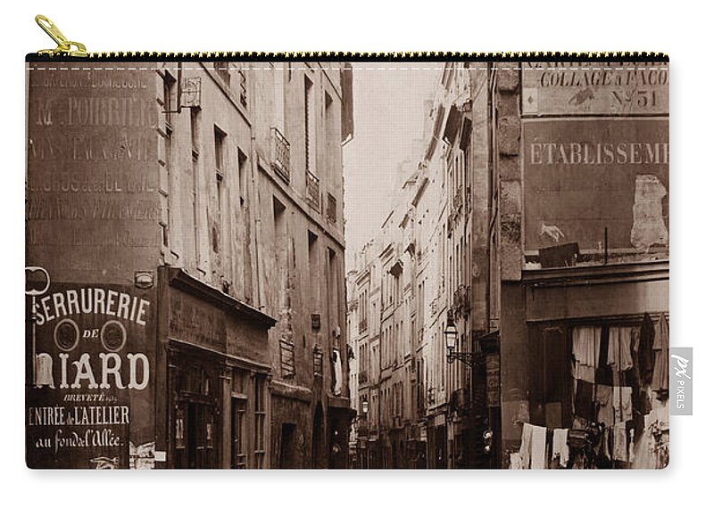 Paris Zip Pouch featuring the photograph Vintage Paris 21 by Andrew Fare