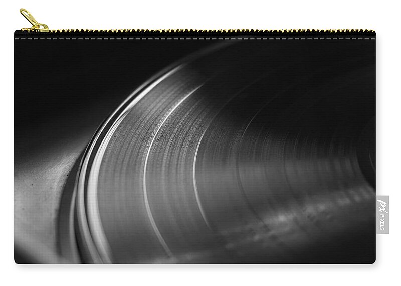 Vinyl Record Zip Pouch featuring the photograph Vinyl Record and Turntable by Angelo DeVal
