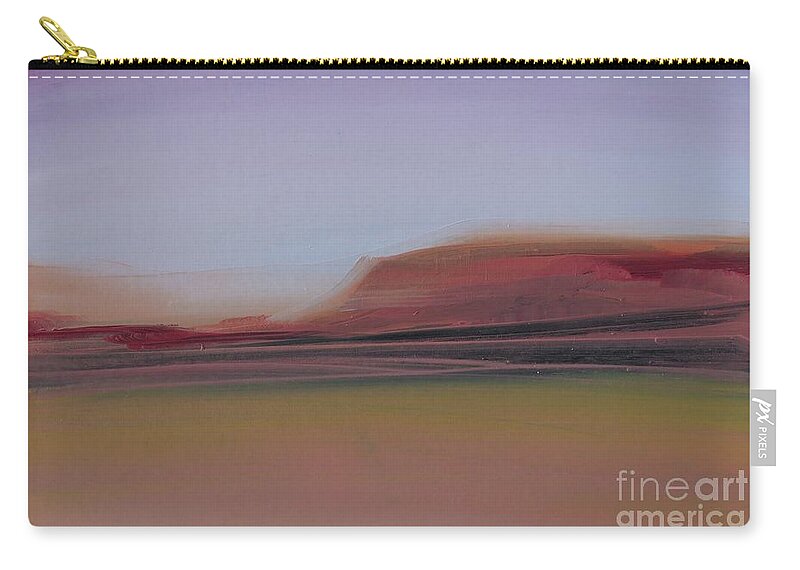 Landscape Zip Pouch featuring the painting Violet Skies by Michelle Abrams
