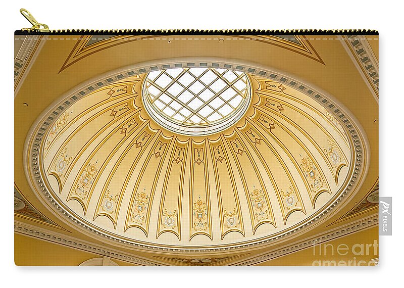 Virginia Capitol - Dome Profile Zip Pouch featuring the photograph Virginia Capitol - Dome Profile by Jemmy Archer