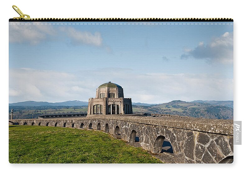 Beauty In Nature Zip Pouch featuring the photograph Vista House at Crown Point by Jeff Goulden