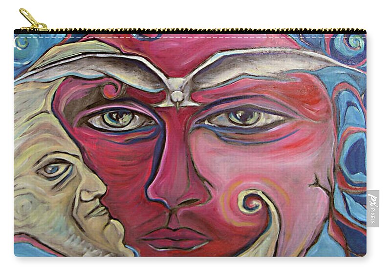 Viva Zip Pouch featuring the painting Viva by Julie Davis