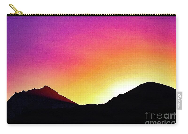 Landscape Zip Pouch featuring the photograph Volcanic Sunrise by Adam Morsa